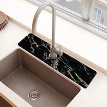 1pc Coffee Themed Vintage Pattern Waterproof Absorbent Coaster, Kitchen Mat, Perfect For Coffee Bar, Kitchen Counter And Coffee Machine