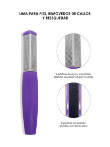Set Limas Para Pies Doble Superficie Removedores De Callos - Morado - Ver 2