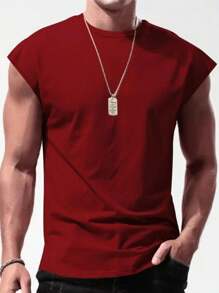 Casual Gym T-Shirt In 30-Thread Cotton Knit - Redwood - View 1