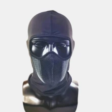 Patchwork Grey Sports Face Mask - Grey - View 2