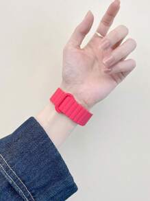 1条男女通用硅胶磁吸表带，兼容 42mm、38mm、40mm、41mm、44mm、45mm、46mm、49mm，时尚智能手表替换表带，适用于Ultra2、Ultra SE2、SE 11、10、9、8、7、6、5、4、3、2、1系列，是学生返校的理想礼物 - 彩色 - 查看 5