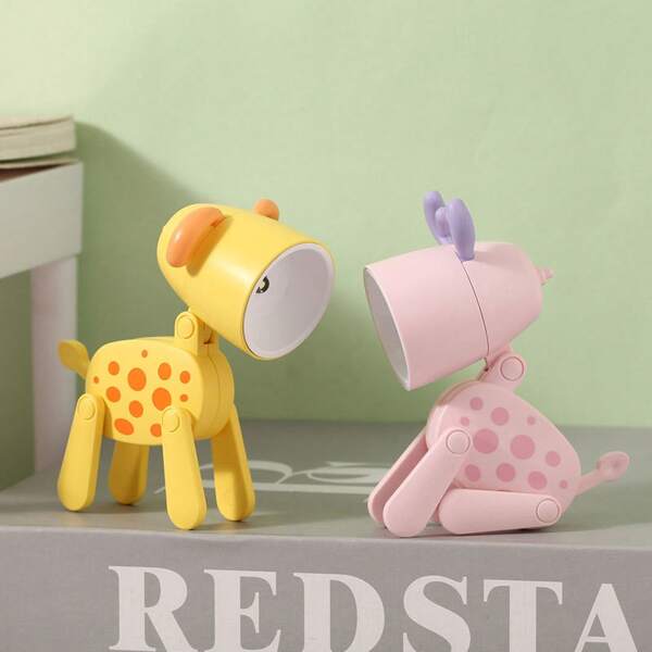 1pc Cartoon Dalmatian Inspired Mini Night Light Table Lamp Diy Creative Gift Cute Decorative Figurine