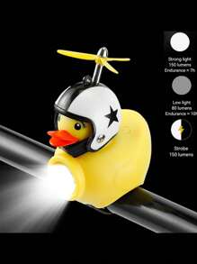 可爱小黄鸭自行车铃铛，自行车喇叭，橡胶小黄鸭 - 白色 - 查看 1