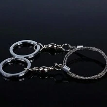 1 pièce Scie à fil en acier pour équipement de survie d'urgence, pour camping, randonnée, chasse, escalade, accessoire de camping