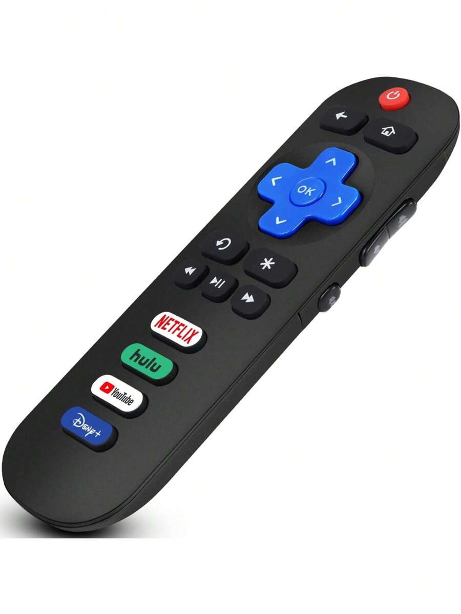 Gvirtue 遥控器适用于所有 Roku 电视，兼容海信、夏普、Insignia、ONN、Element、Westinghouse、Roku 系列智能电视、Hulu 等 - 杏色 - 查看 1