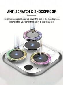 3PCS Metal Ring Protector Glass For Apple17/17Air/17pro/17promax/16/16pro/16plus/16promax 14 13 11 12 Pro Max Mini Camera Lens Protection On Apple 11 14 Pro Max - Multicolor - View 4