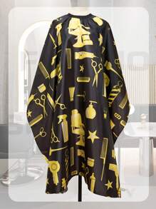 Oil-Proof Retro Style Hairdressing Apron & Wrap Cloth For Professional Hair Salon Use,Hair Tools,Hair Products And Accessories For Barber Salon Beauty Travel Essentials,Slick Back Brush,Barber Accessories,Hair Dryer - Multicolor - View 3