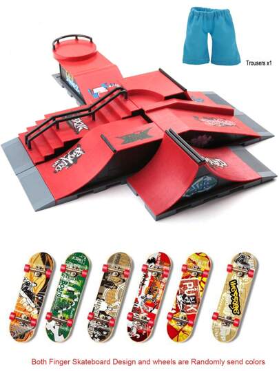 スケートパーク 6in1 セット Amazon | 6-IN-1 フィンガースケートボード 指板 指スケ スケート