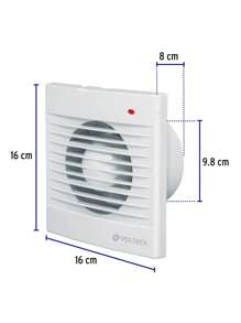 Extractor de aire de 4", blanco, Volteck EXA-4B - Blanco - Ver 3