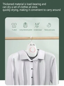 Mini Secadora De Ropa Plegable Portátil - Blanco - Ver 5