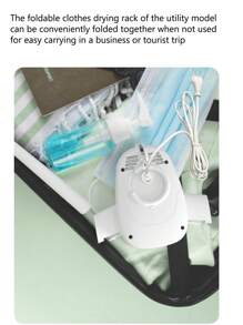 Mini Secadora De Ropa Plegable Portátil - Blanco - Ver 7