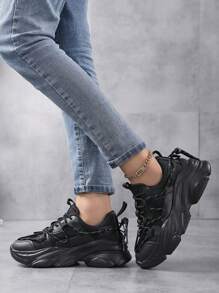 TENIS DEPORTIVOS INFORMALES CON DOBLE DISEÑO PARA PONER AGUJETA - Negro - Ver 1