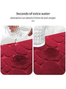 1pc Memory Foam Bath Mat U-Shaped, Commode Outline Carpet, Soft And Comfortable, Super Absorbent, Non-Slip, Thick, Machine Washable, Easy To Dry, Suitable For The Bathroom Home Bathroom Decor Bath Rug Outdoor Rug Door Mat Summer Bathroom Accessories Back To School