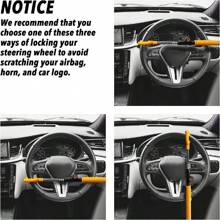 Candado de seguridad antirrobo para volante de vehículo con longitud ajustable para coches, camiones, furgonetas y SUV - Amarillo - Ver 5