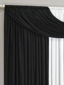 Cortina Riviera 2,00m X 1,70m Para Varão Simples diversas Cores - Preto - Visão 3