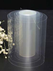QIYINGFA 1捲10cm寬x 10m長的透明慕斯蛋糕圍邊 - 白色 - 查看 4
