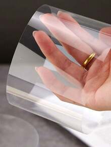 QIYINGFA 1捲10cm寬x 10m長的透明慕斯蛋糕圍邊 - 白色 - 查看 3