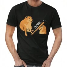 Playera Cheems Bonk Perro Meme Caballero - Negro - Ver 1