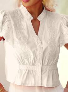 Women Blouses - 白色 - 查看 2