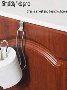 1pc Stainless Steel Toilet Paper Holder, Minimalist Silver Paper Storage Rack For Bathroom Bathroom Decor Fall Decor - Silver - View 6