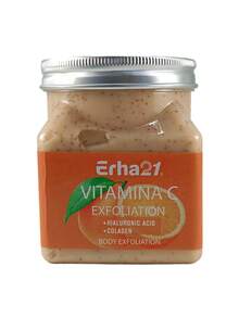 Set Of 2 Orange Facial And Body Scrubs (Vitamin C), Moisturizes Lightens Blemishes 1 Pc - Burnt Orange - View 2