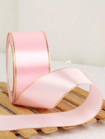 1 卷 0.6 厘米/4 厘米双面金属边缎带，蝴蝶结礼品包装装饰带花，手工发饰 DIY，