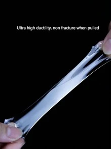 1pc Transparent Thick Double-sided Tape, High Viscosity, Strong Adhesive, Washable, Traceless - Clear - View 7
