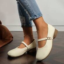 Giải trí & Đúng mốt Giày cao gót Giày dép Với Da lộn Chất liệu - Màu be - Xem 4