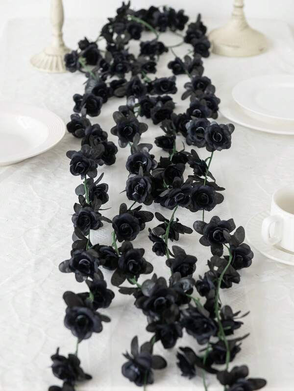 1/3PCS Artificial Flowers Rose Vine Wedding Site Decoration Home Bedroom, Living Room, Bathroom Wall Hanging Decoration Materials Outdoor Garden School Birthday Party Supplies Valentine's Day Decoration New Year, Valentine Day, Gift Gifts Graduation