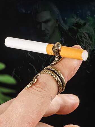 新款酷炫蛇形香煙托環,附個性化厚煙支,方便攜帶設計,適用於煙民