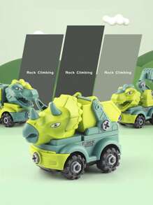 恐龍車組裝玩具,兒童理想禮物 - 軍綠色 - 查看 7