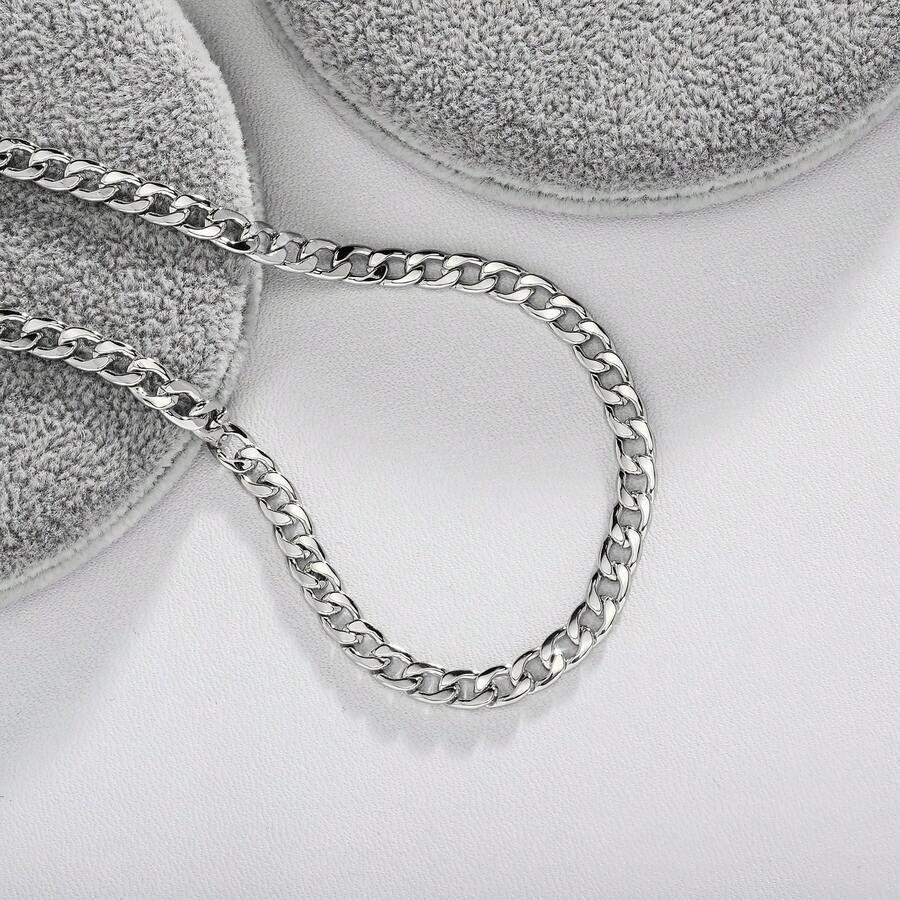 5mm不銹鋼頸鏈男女適用,鈦鋼極簡頸/手鍊飾品配件