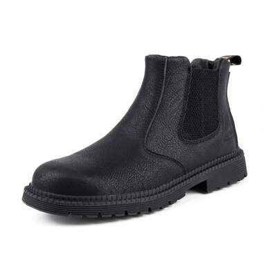 JEKO Men's Steel Toe Work Boots Anti-Skid Safety Shoes Leather Waterproof Work Shoes