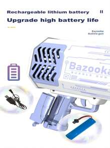 紫色泡泡機泡泡槍,帶有彩色燈光和泡泡液,泡泡機泡泡機泡泡機,適合兒童幼兒成人,生日聖誕節玩具禮物,適合3-10歲男女使用 - 紫色 - 查看 8