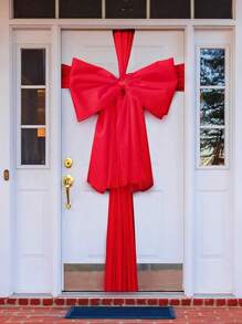 Decoración navideña de lazo de organza transparente rojo, cinta para lazo de Navidad para manualidades, decoración navideña y de Año Nuevo, cinta larga de 75*900CM para manualidades DIY, adecuada para Halloween, Navidad, Día de la Independencia y otros eventos al aire libre
