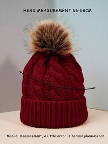 1頂男女秋冬彈性針織帽,流行街頭風格,捻針織圖案,保暖針織帽