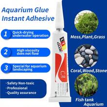 1入組50g水族箱景觀特殊膠,可在水中應用,適用於固定珊瑚、活珊瑚石、漂木、水草和其他水族箱用品