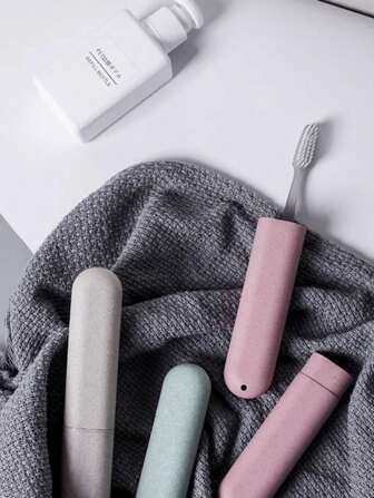 高端精致牙刷收纳盒，带小麦秸秆吸管，旅行牙刷盒，旅行收纳袋，化妆包，化妆包，度假收纳袋，大容量化妆品收纳盒化妆盒，适用于口红、刷子、护肤品、手机、硬币、小物品，适用于家庭、礼物、度假和节日万圣节圣诞节多功能用途，波西米亚风情