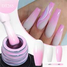 7毫升 Y2K 美学凝胶指甲油 粉白温变色凝胶指甲油 半永久可卸 UV LED 美甲艺术