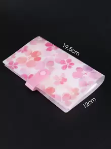 120 Slots Collecting Nail Stickers Storage Book Pink Flower Cover Empty Album Card Decals Display Manicure Notebook,Nail Supplies,Nail Tools,Nail Art Tools,Back To School,Nails,Nail Tools For Press On Nails - Pink - View 9
