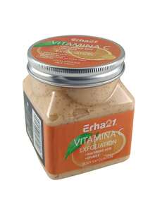 Set Of 2 Orange Facial And Body Scrubs (Vitamin C), Moisturizes Lightens Blemishes 1 Pc - Burnt Orange - View 4