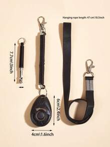 Bộ Còi huấn luyện thú cưng màu đen Clicker Còi siêu âm cho chó (1 Clicker + 1 Còi + 1 Dây buộc) Thích hợp cho chó và mèo, lý tưởng để huấn luyện thú cưng - màu đen - Xem 3