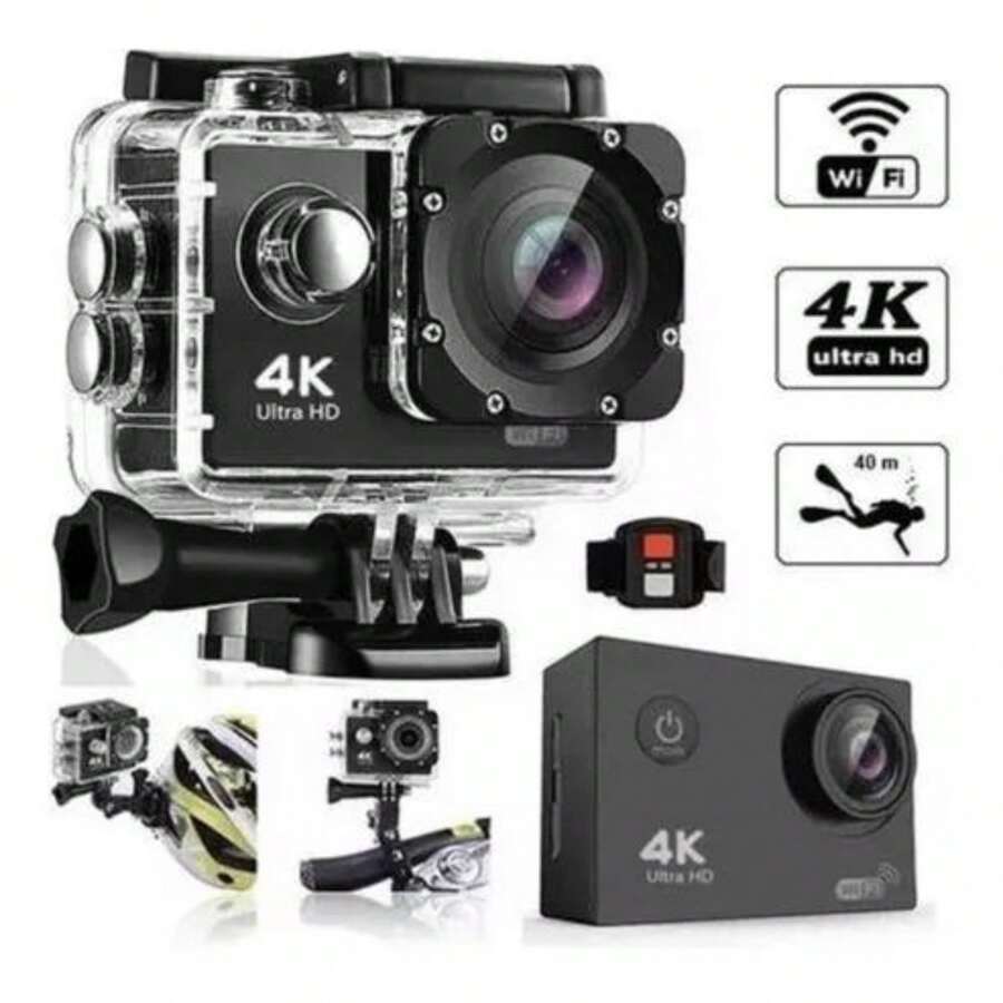 Camara Deportiva 4k Hd Wifi Tipo Go Pro Con Control Todos los soporte - Al-Azar - Ver 1