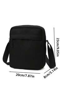 1 pezzo Borsa a tracolla/a spalla casual, borsa a spalla per semplice, borsa a spalla di grande capacità, borsa a tracolla, borsa a tracolla quadrata, borsa casual leggera, borsa da sport all'aperto minimalista e alla moda, adatta per studenti, universitari, in autunno, inverno, per occasioni casual, vacanze, borsello da petto, borsa da anca, regali, campeggio, borse a tracolla estive, borse per il ritorno a scuola, borse a tracolla in primavera, accessori essenziali - nero - Visualizzare 9