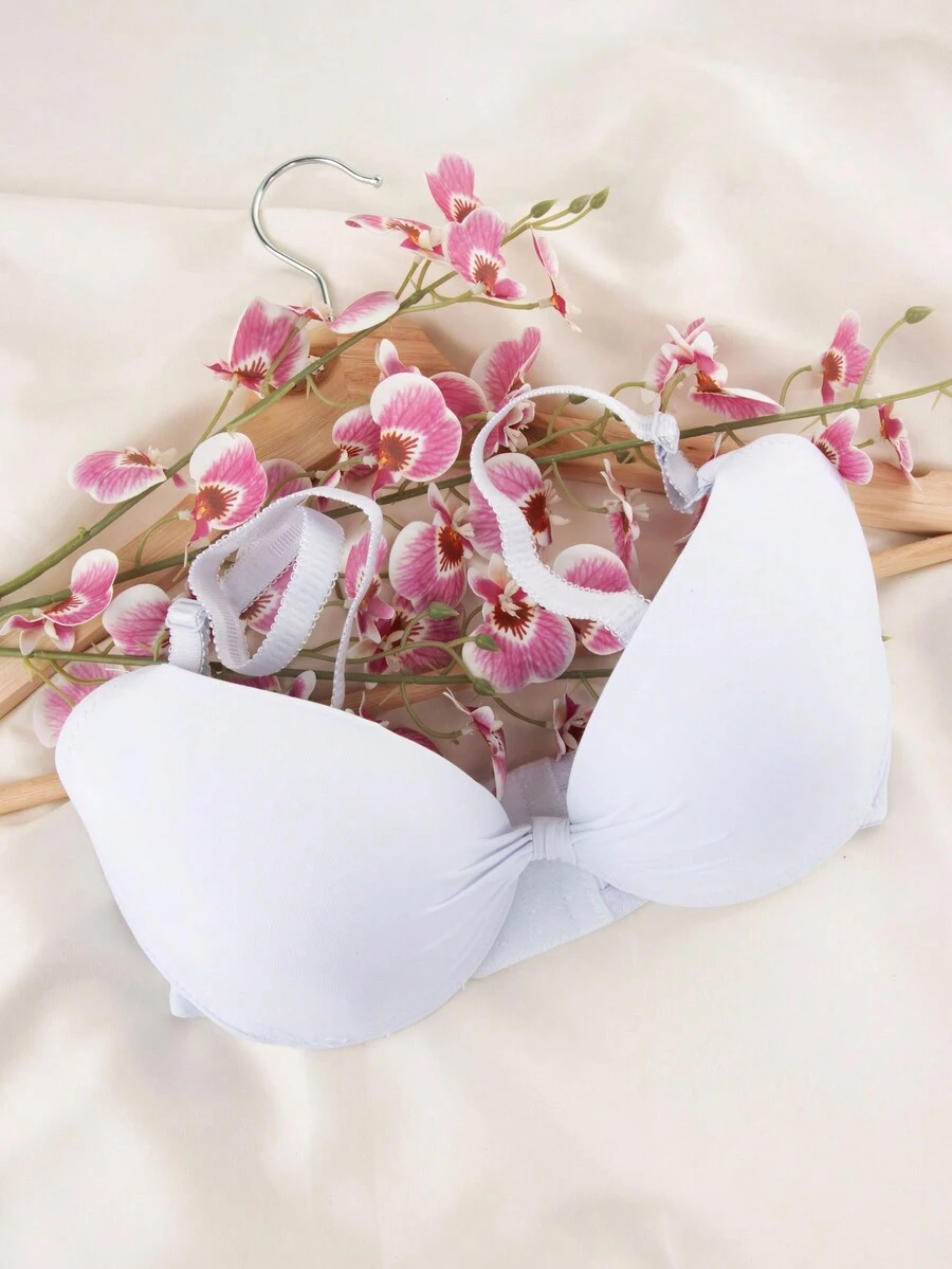 Sostenedor Efecto Push-Up Moderno y Cómodo | Brasier con Soporte Ancho y Ajustable No deja marca - Blanco - Ver 1