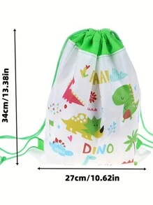 1 Stück Rucksack mit Kordelzug Kinder mit Dinosaurier Muster