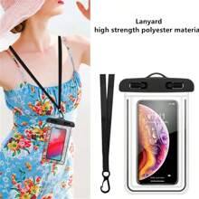 1入防水潛水袋(含觸控屏幕)手機專用,適用於游泳、潛水、防塵、防震、防雨、密封漂浮 - 白色 - 查看 4