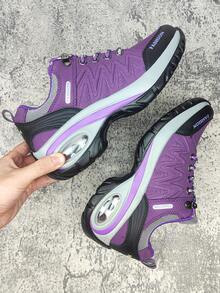 Nuevos tenis con cámara de aire de moda y versátiles, llegada de otoño 2025, zapatos casuales antideslizantes para caminar - Morado - Ver 4