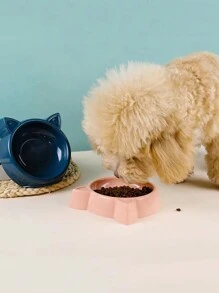 1只黑色寵物碗,貓狗食品碟子泰迪貓小貓食品餐具 - 黑色 - 查看 10
