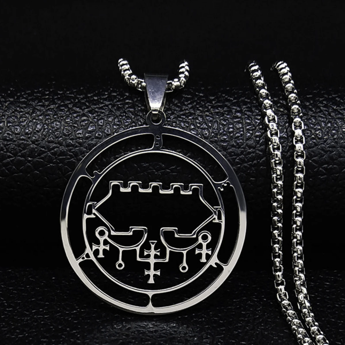 時尚不鏽鋼幾何吊墜項鍊